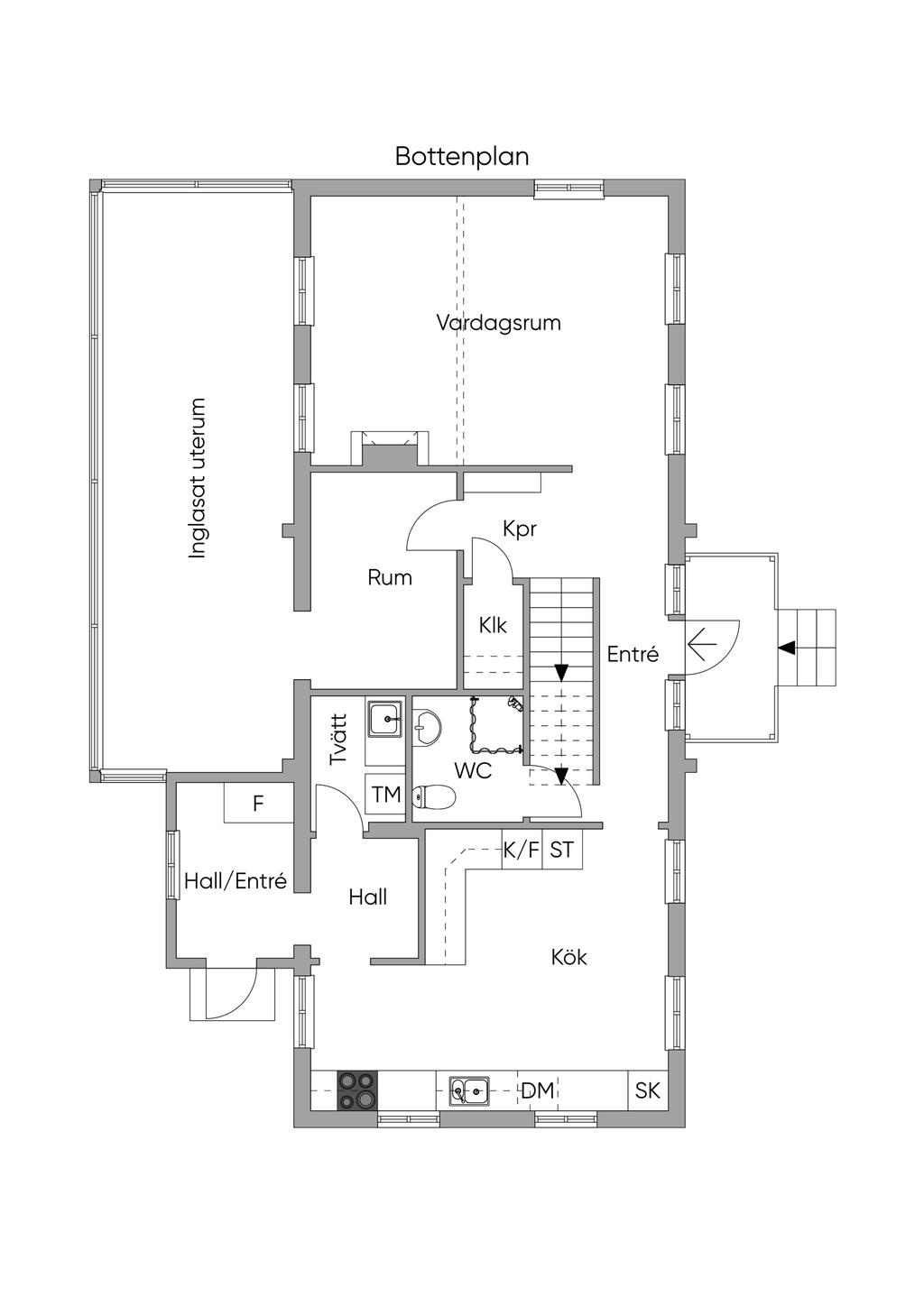 Planritning - bottenplan