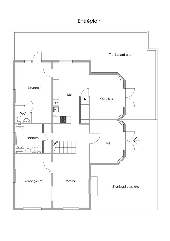 Planritning Entréplan