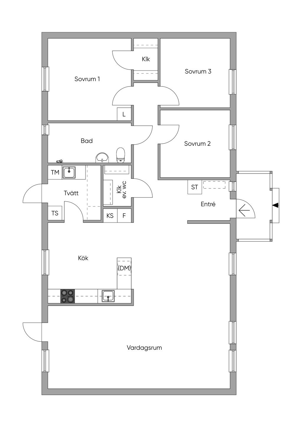 Alternativ planlösning (Grundplanen)
