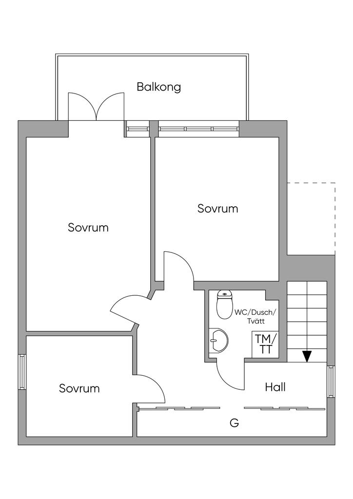 Planlösning Övreplan