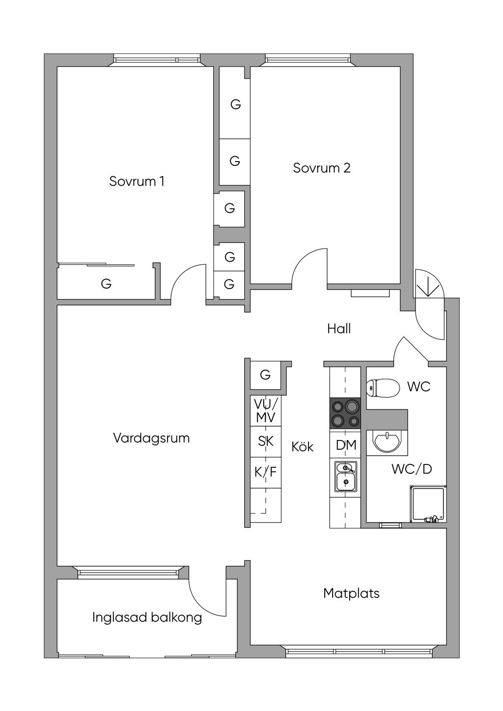 Planlösning, skiss