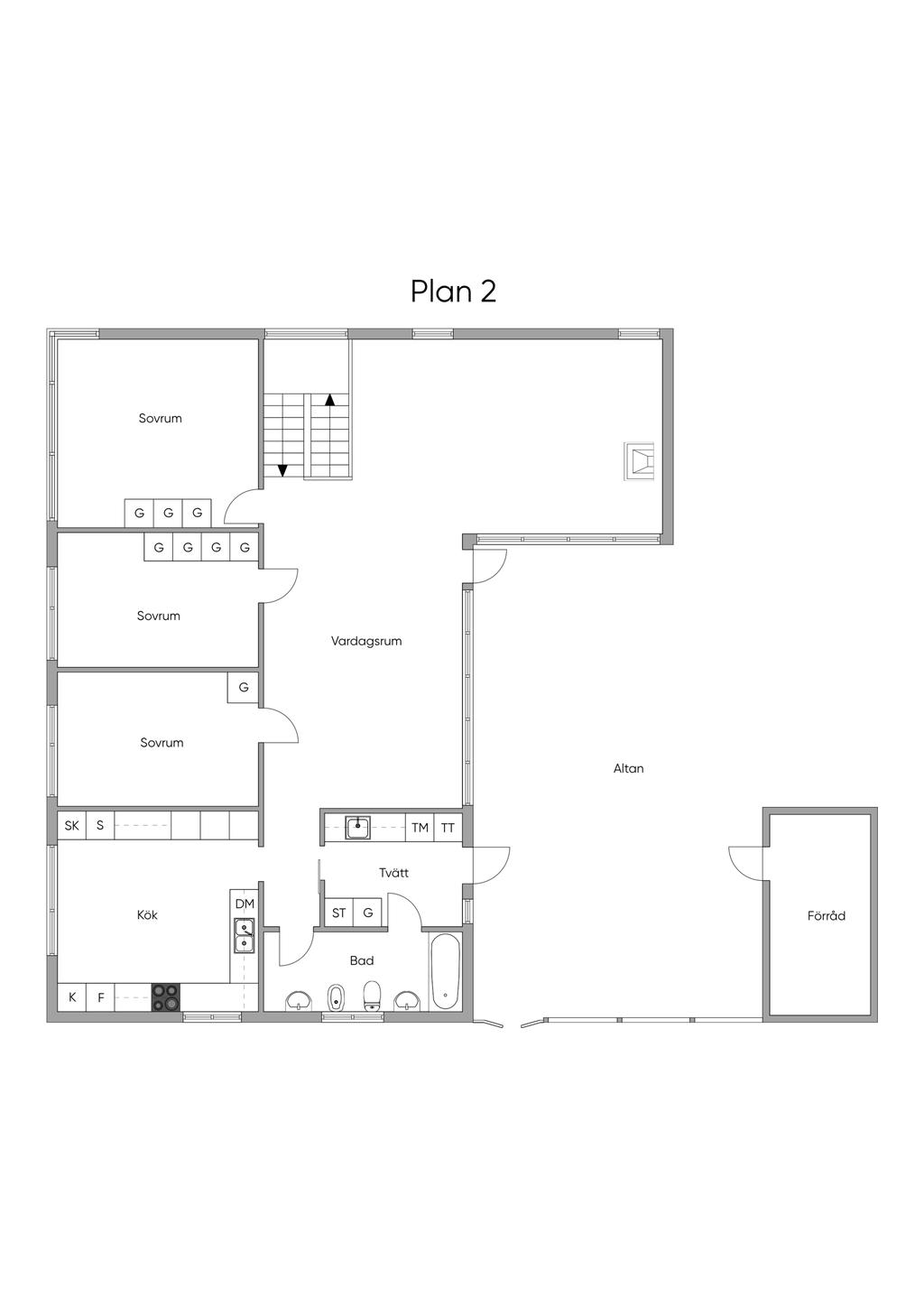 Övre plan.