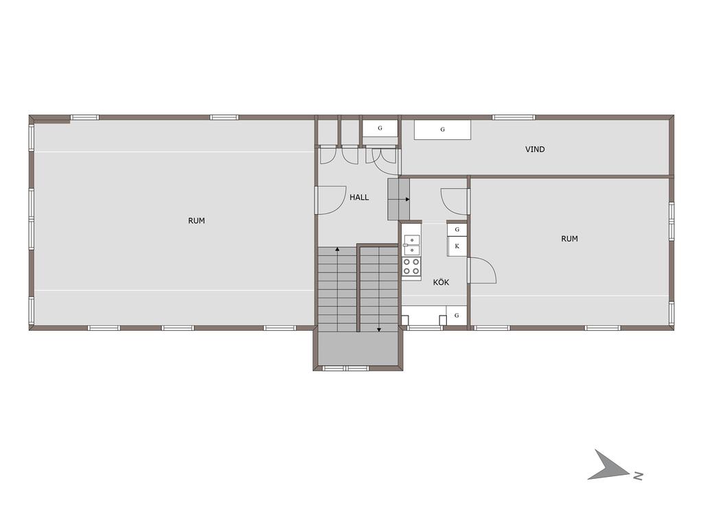 Planritning övre plan