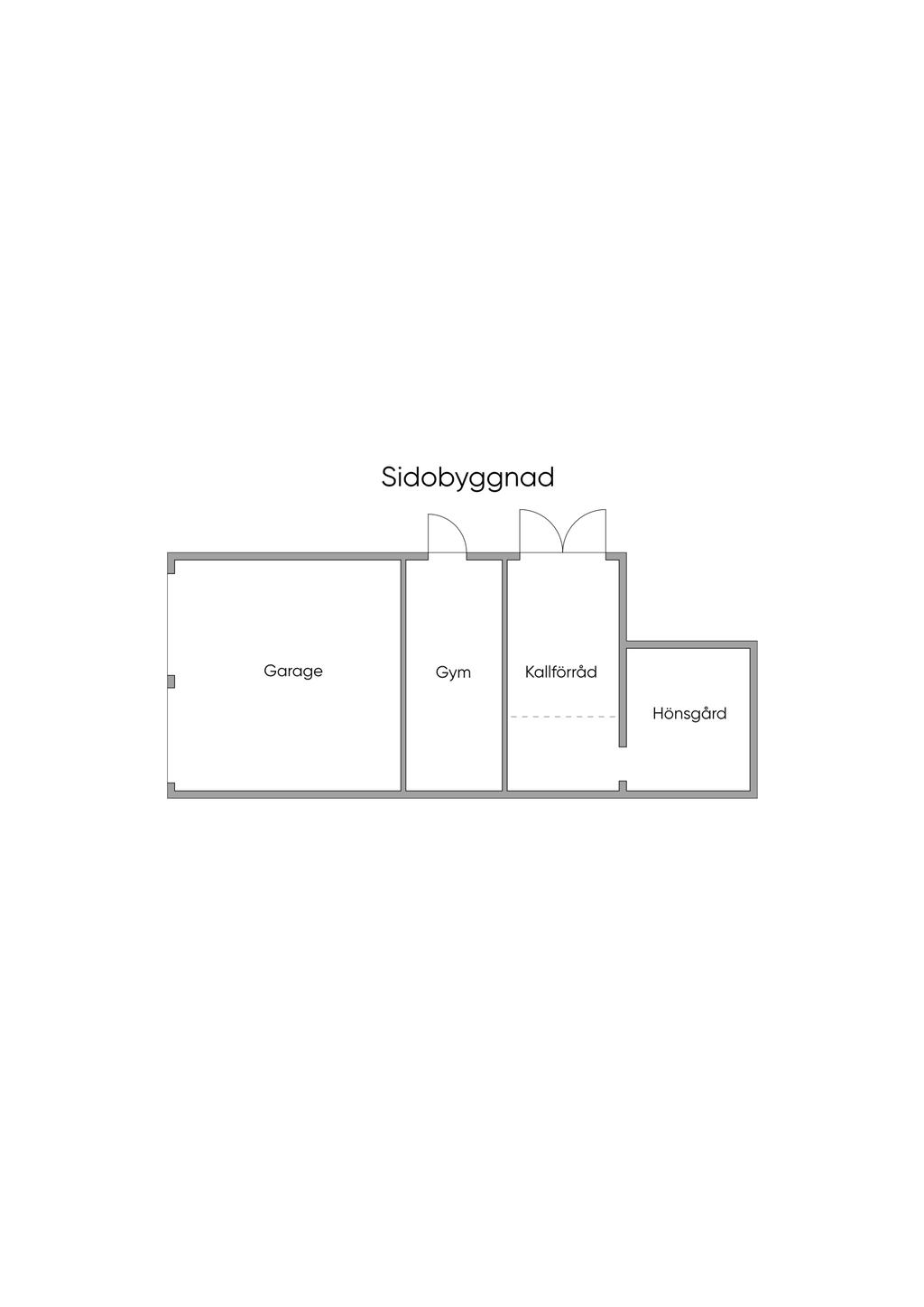 Planlösning - sidobyggnad