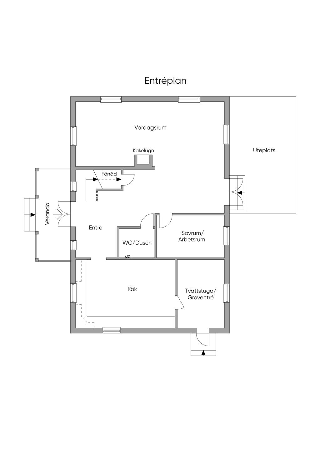 Planlösning - entréplan