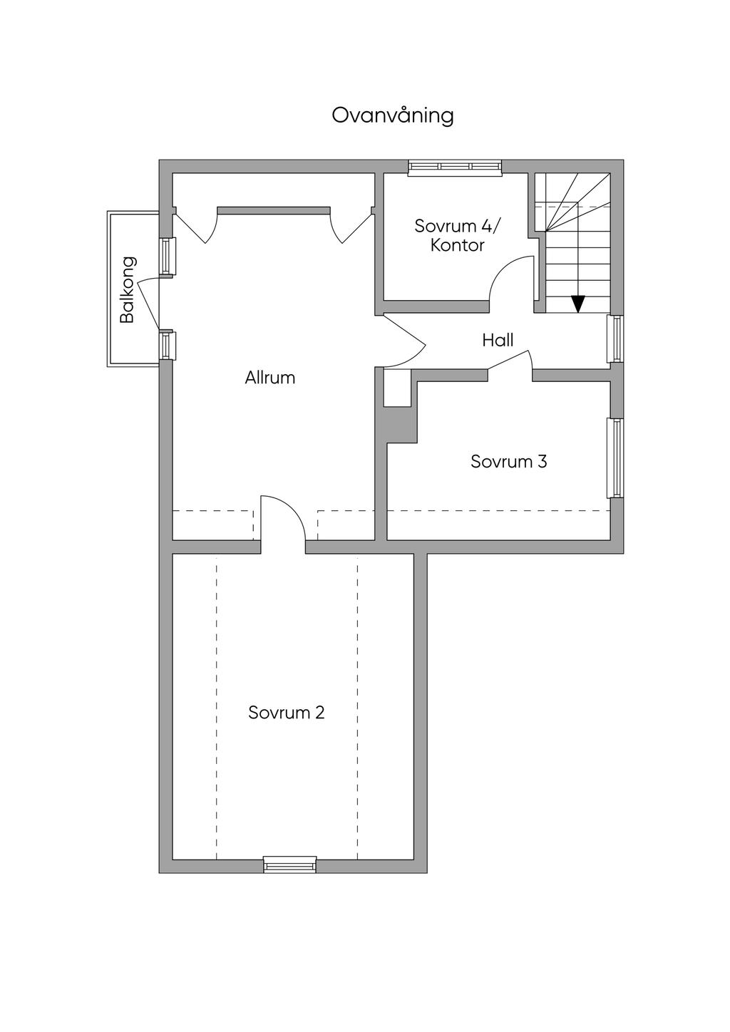Planritning ovanplan