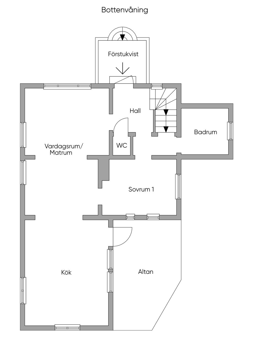 Planritning entréplan