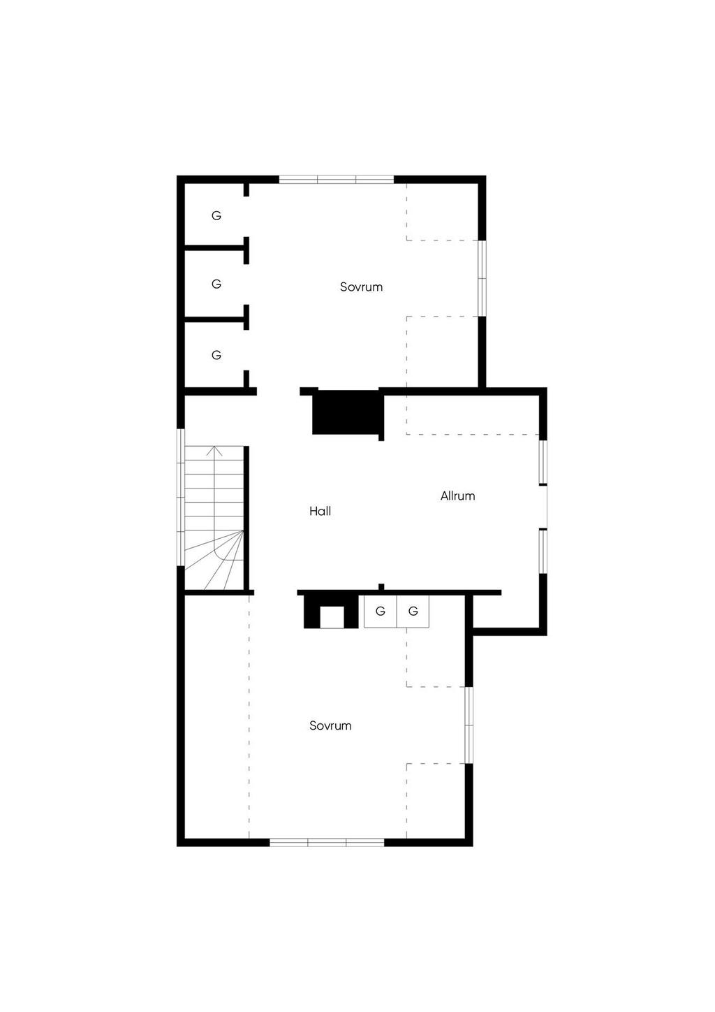 Planlösning Övre plan