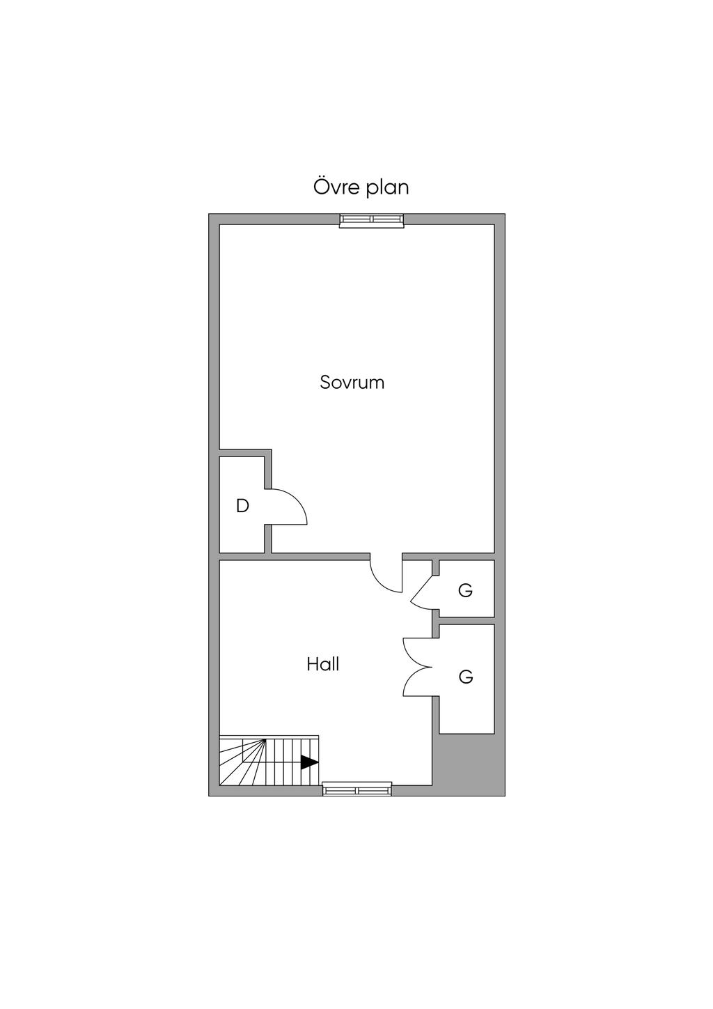 Planlösning övre plan
