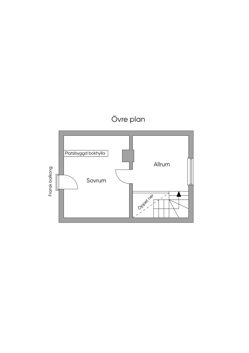 Planritning - Övre plan