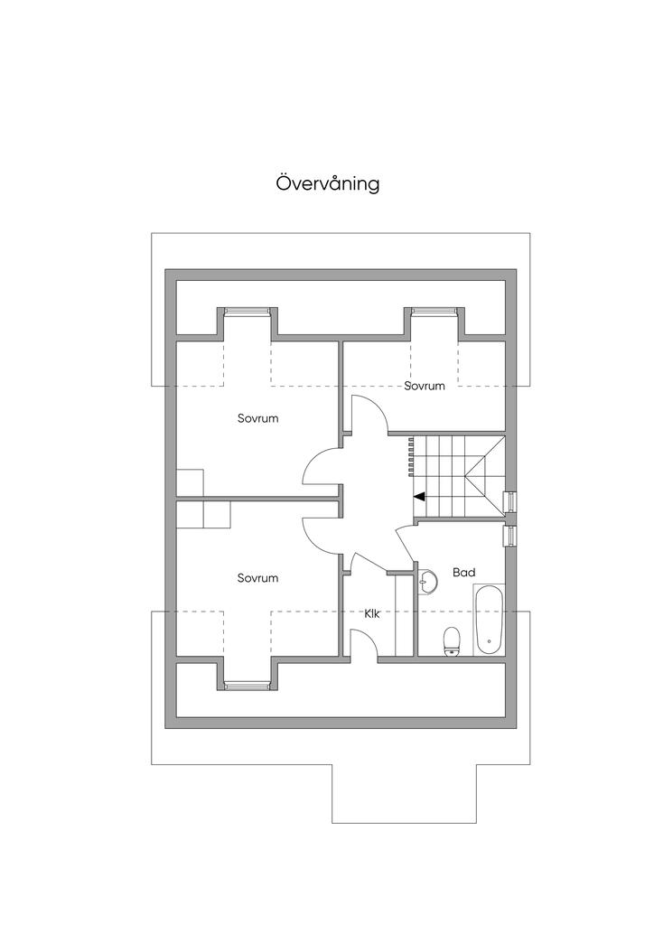 Planritning ovanvåning