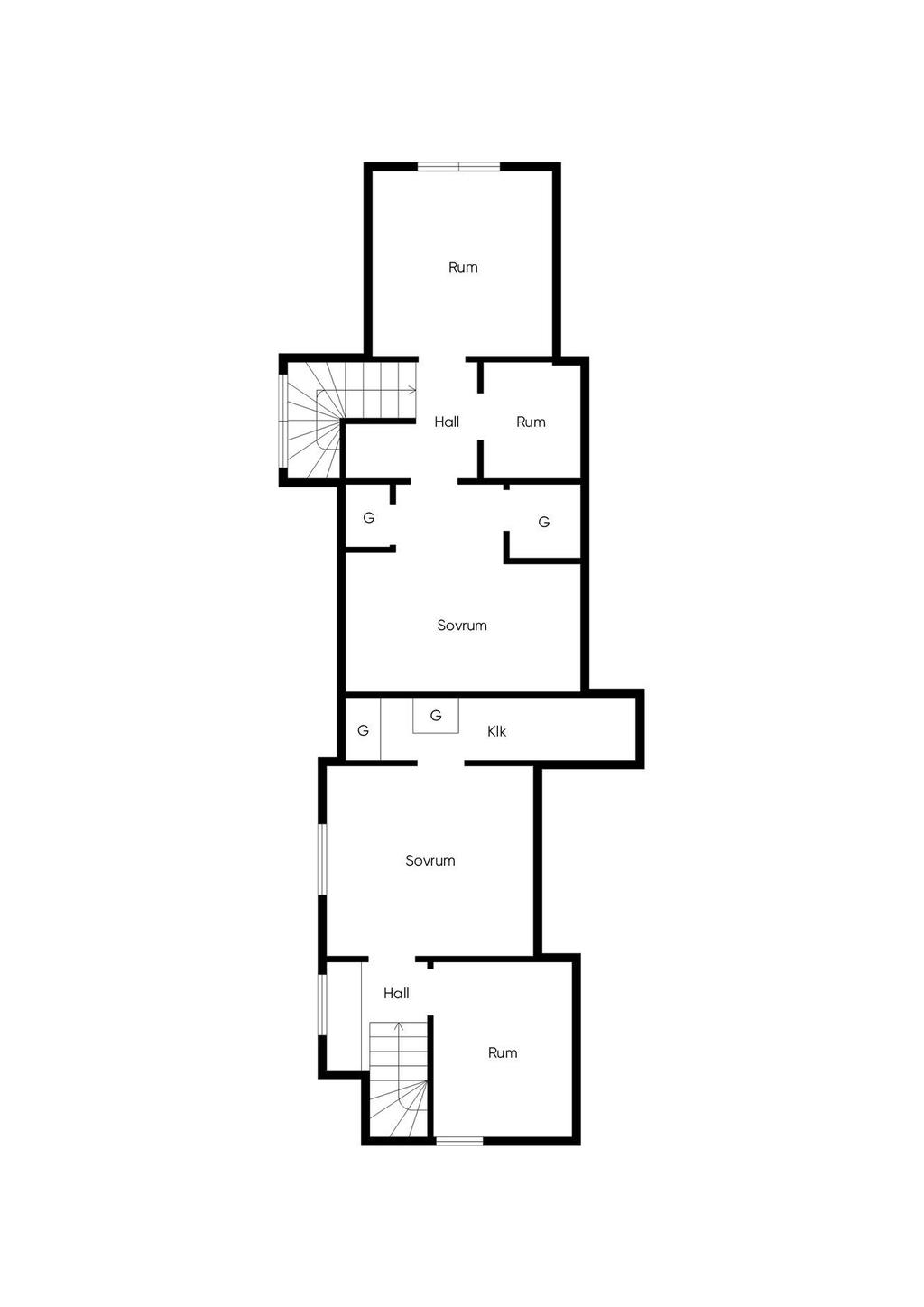 Planritning övre plan