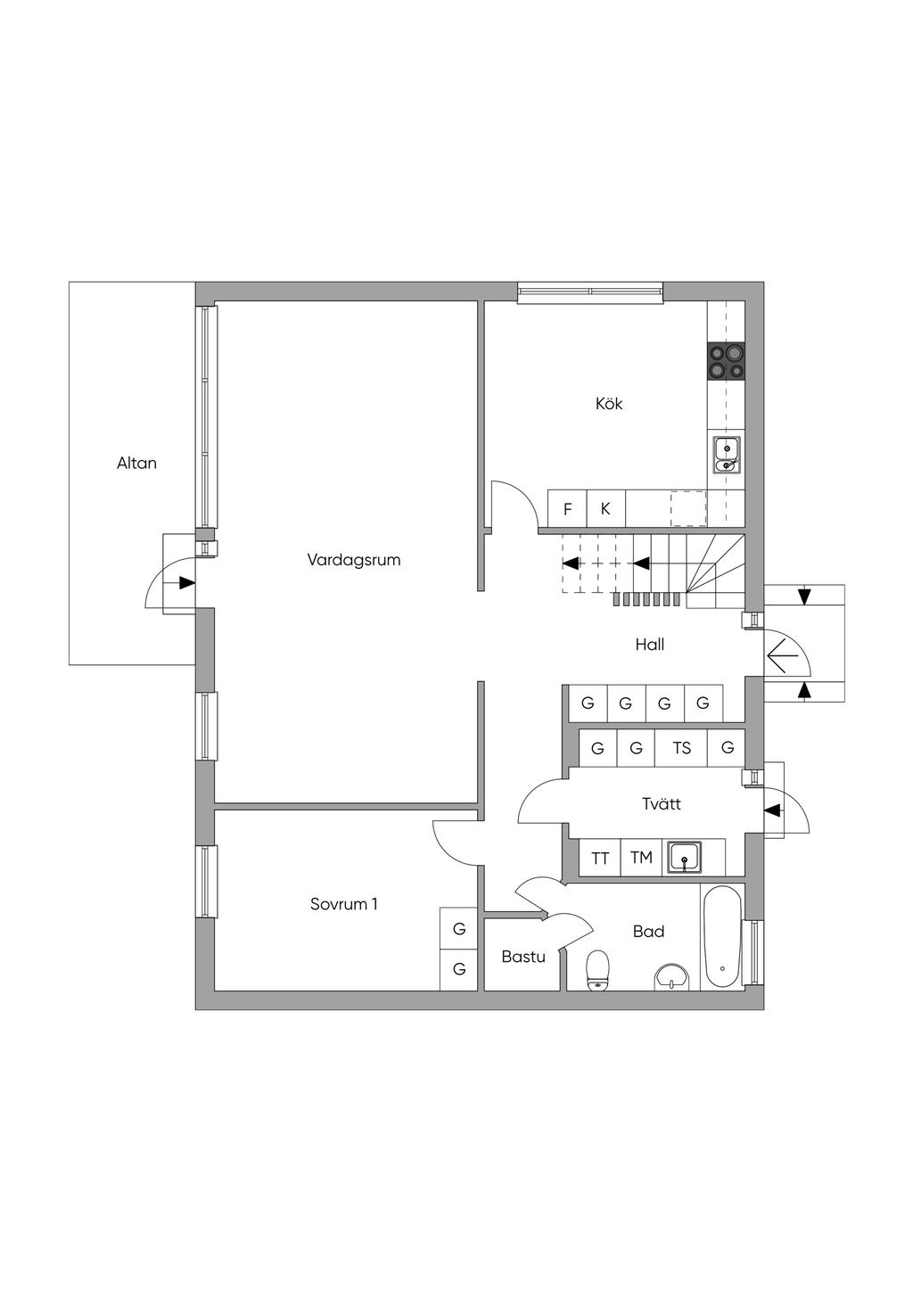 Planlösning entréplan 