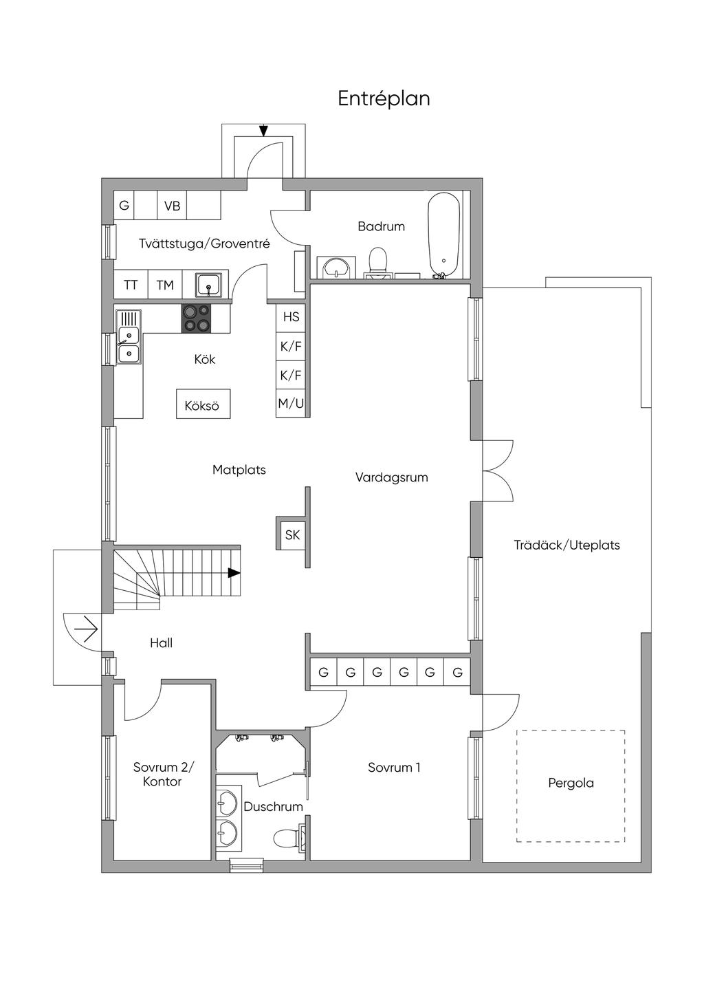 Planritning - Entréplan