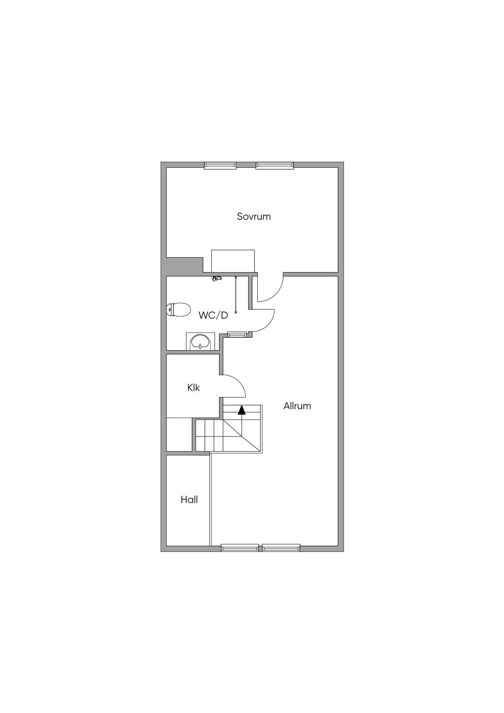 Planlösning övre plan