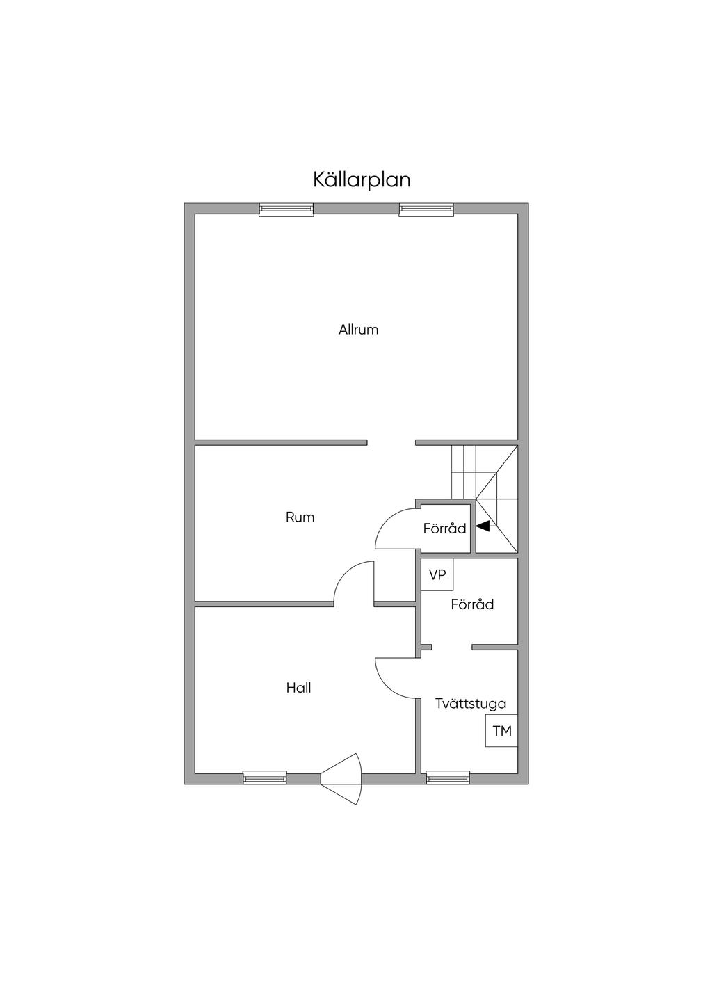 Källarplan innehar fina ytor!