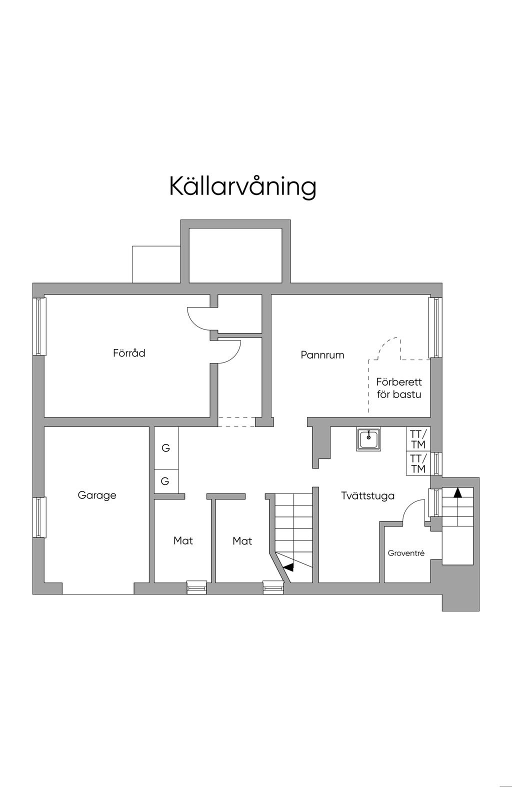 Planlösning källarvåning