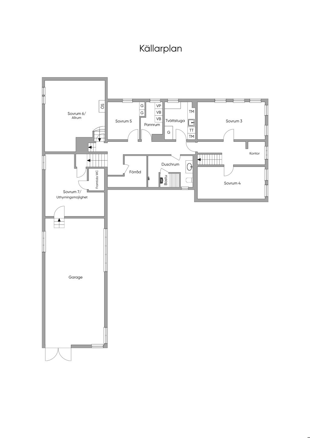 Planlösning - Källarplan