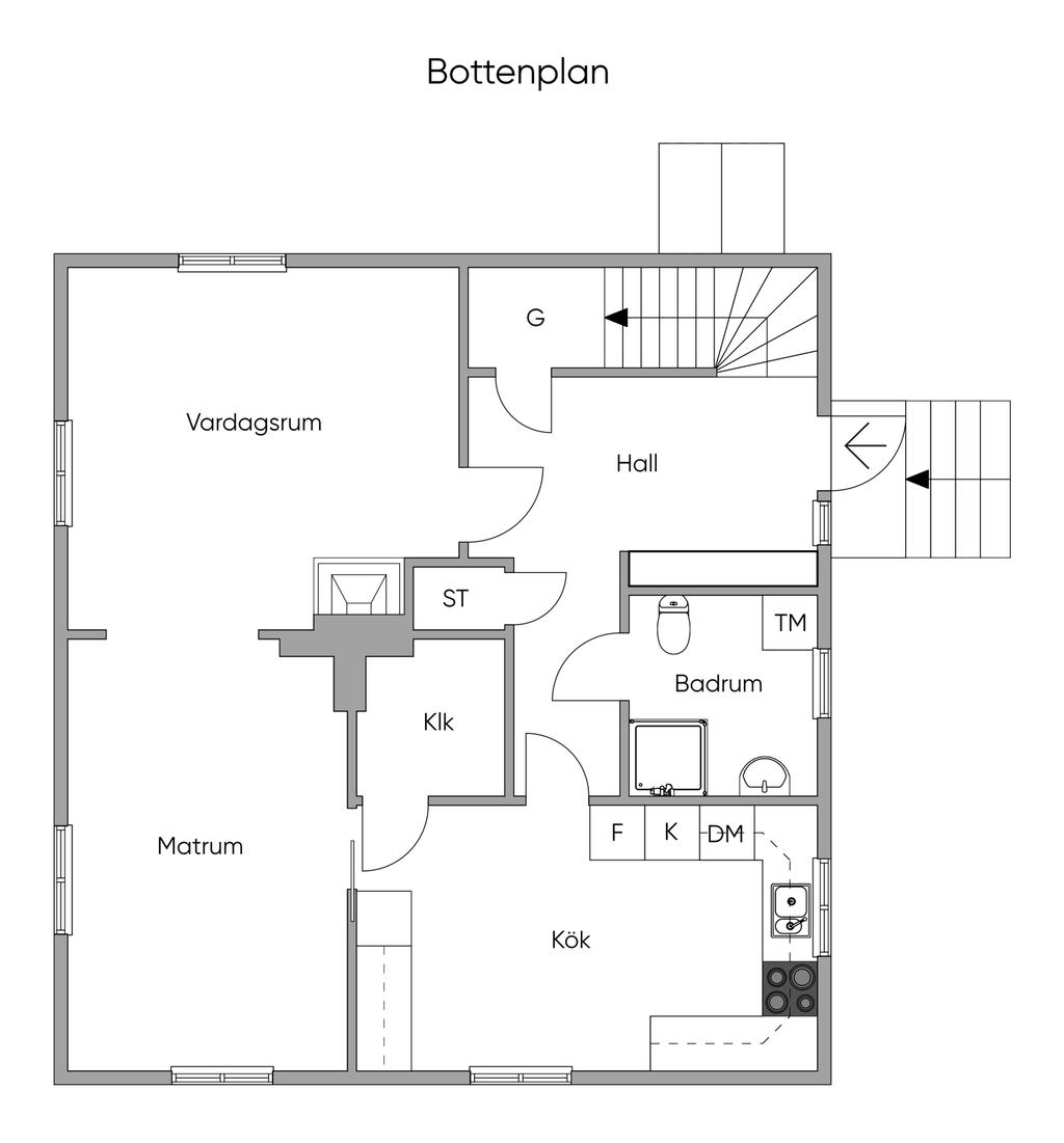 Planritning bottenplan