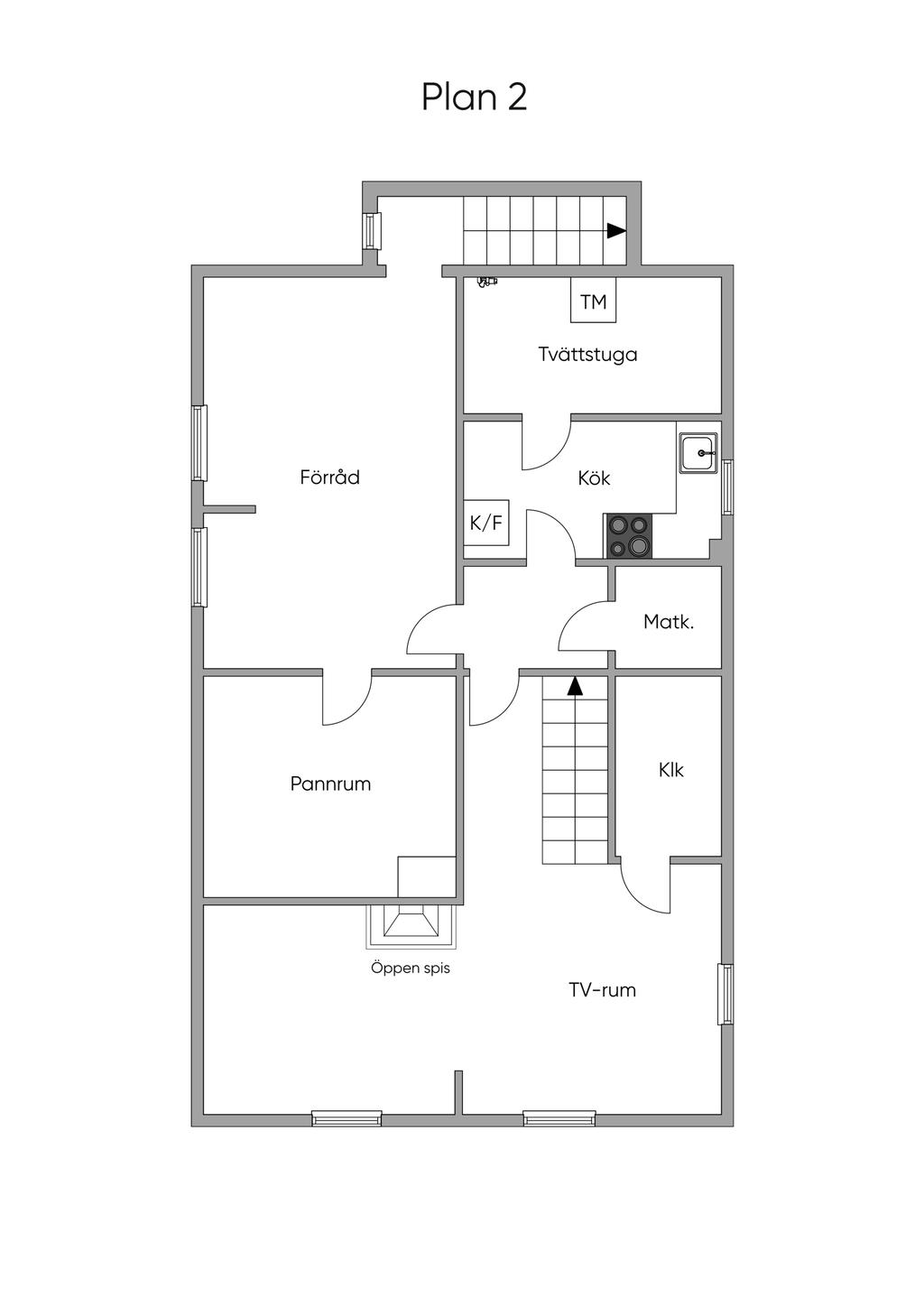 Planlösning, 2:dra våningen