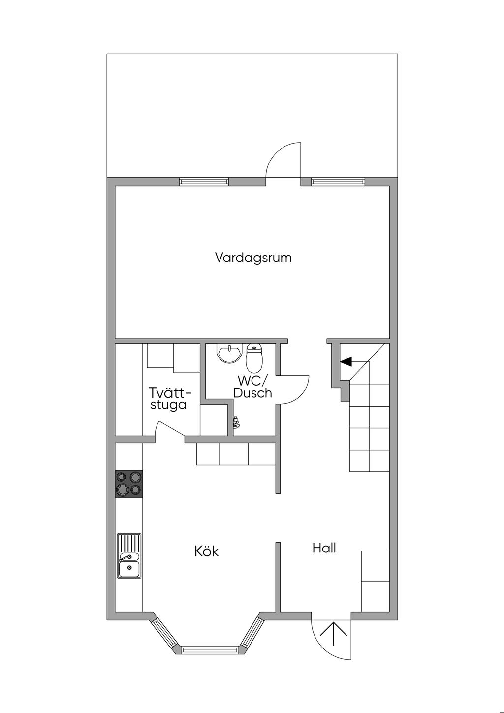 Planritning entré