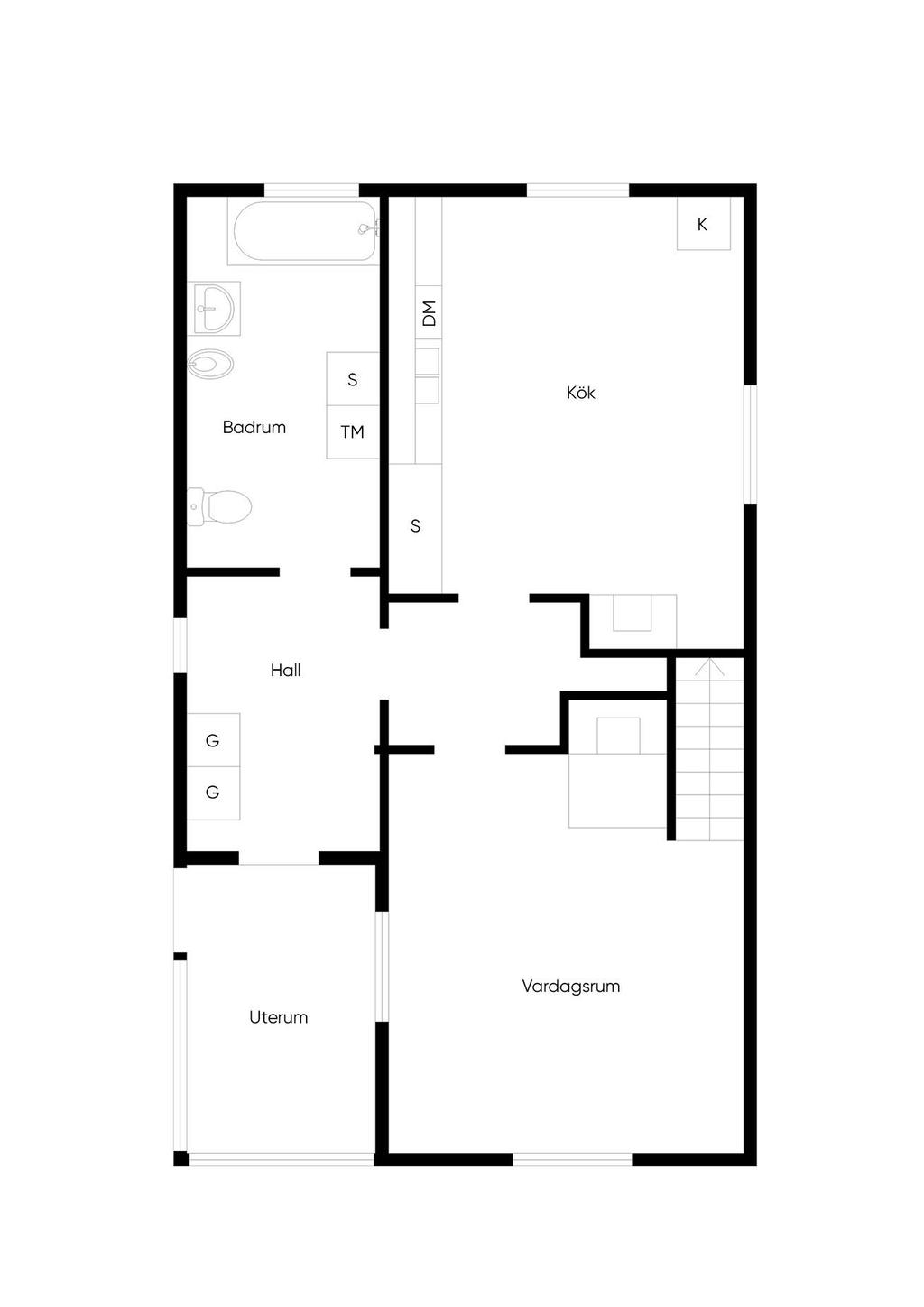 Planritning nedre plan 