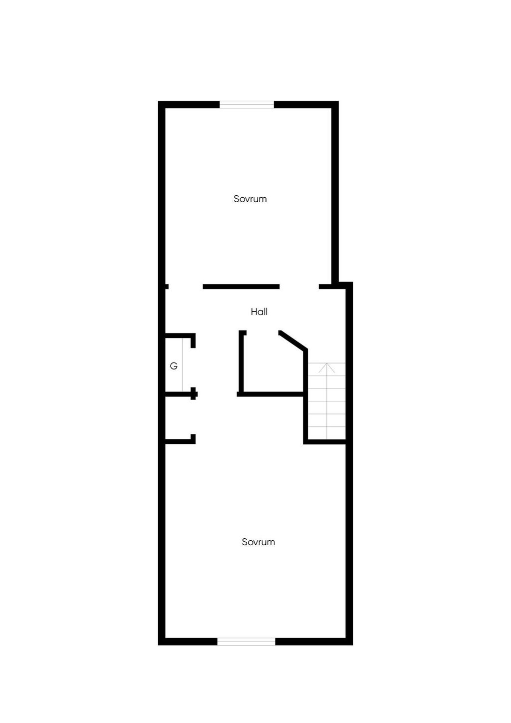 Planritning övre plan 