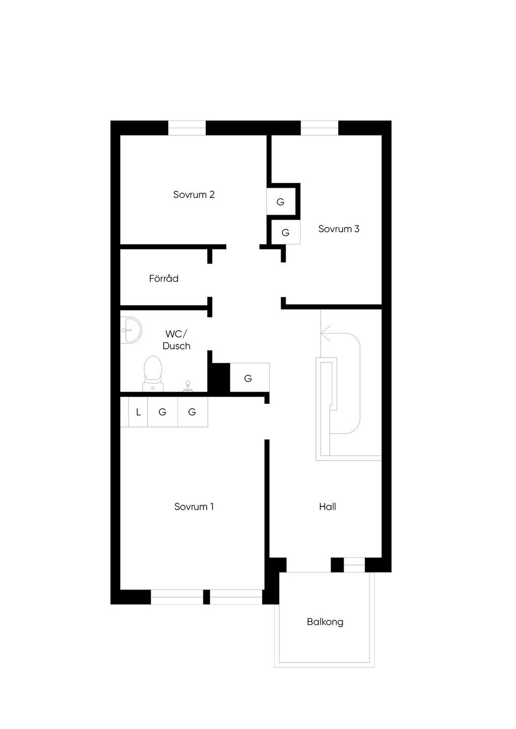 Planskiss övre plan