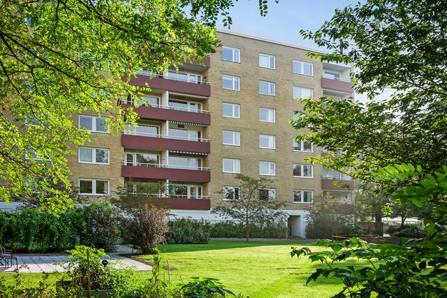 Föreningens gemensamma, lummiga trädgård på attraktiva Nilstorp