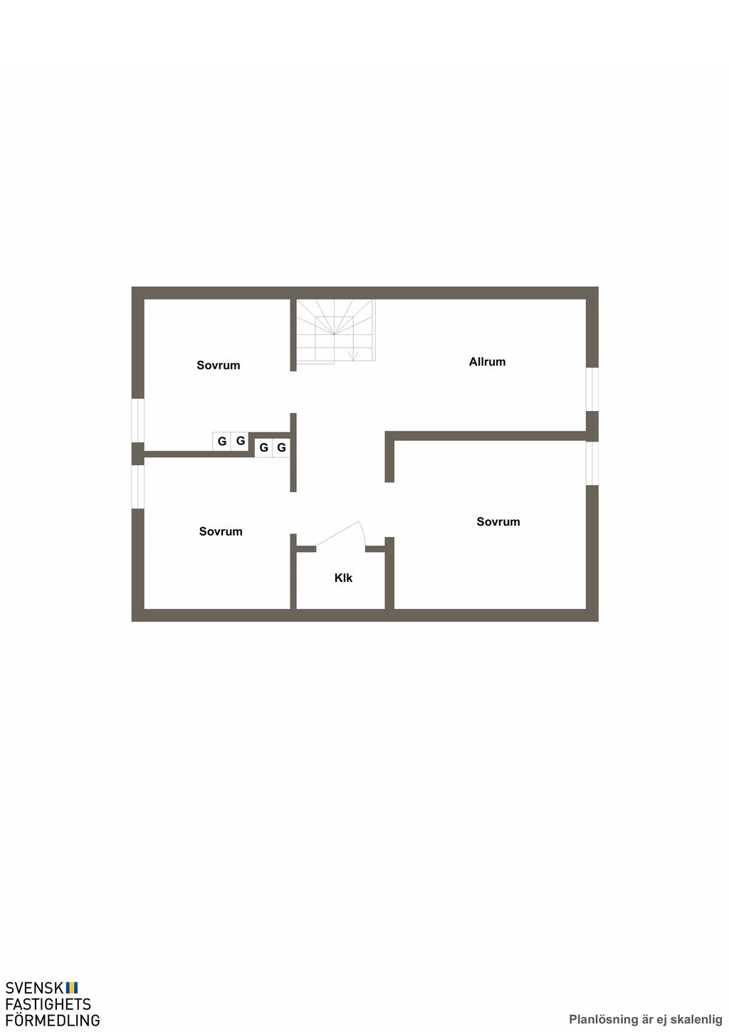 Planlösning övre planet.