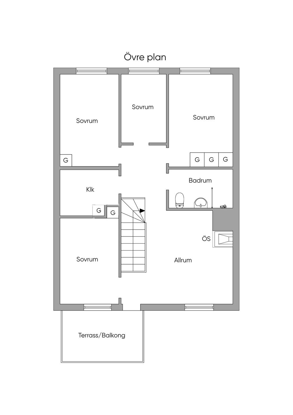 Planskiss övre plan