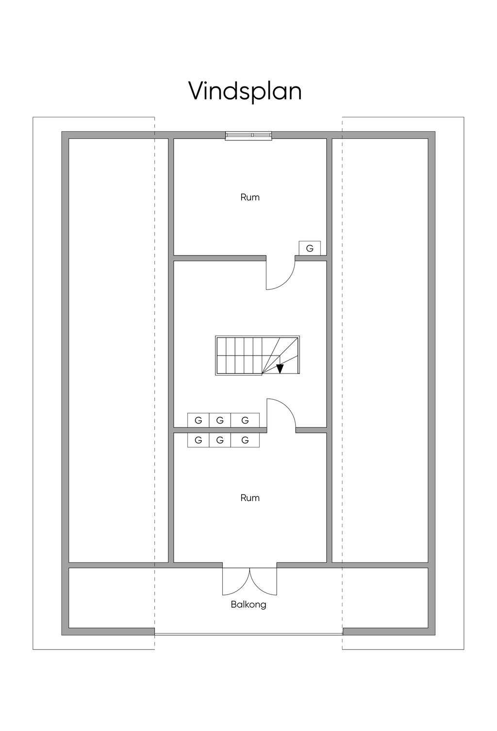 Planlösning, övre plan