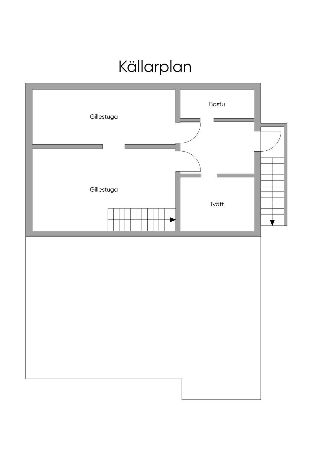 Planlösning, källarplan