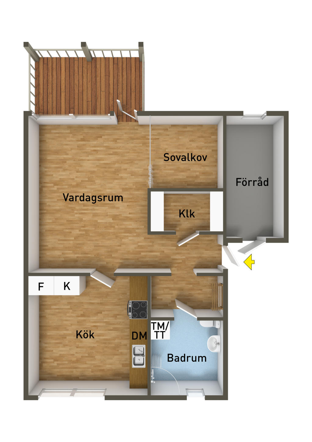 Planritning Fjällnäsgränd 20D (ej skalenlig)