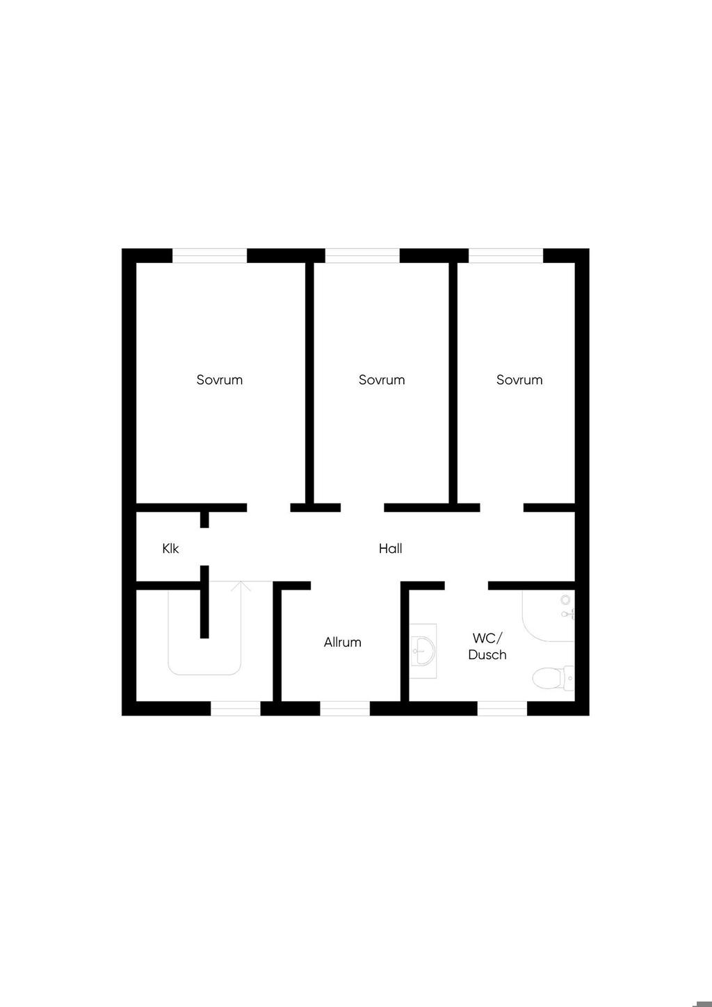 Planlösning - Övre plan