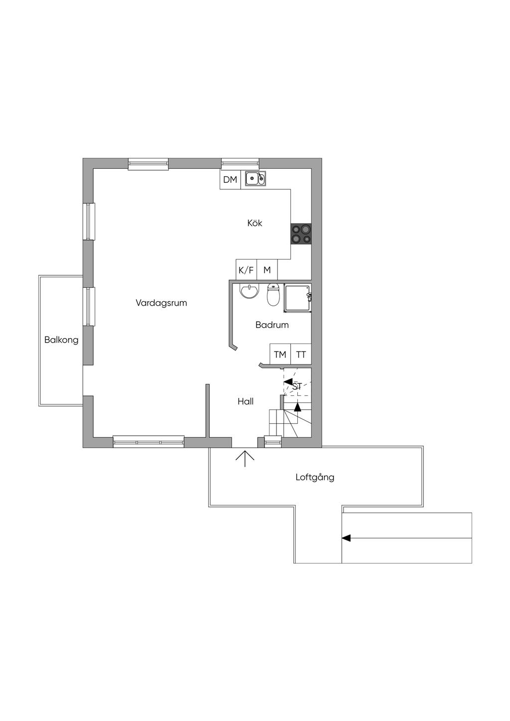 Planritning Entréplan