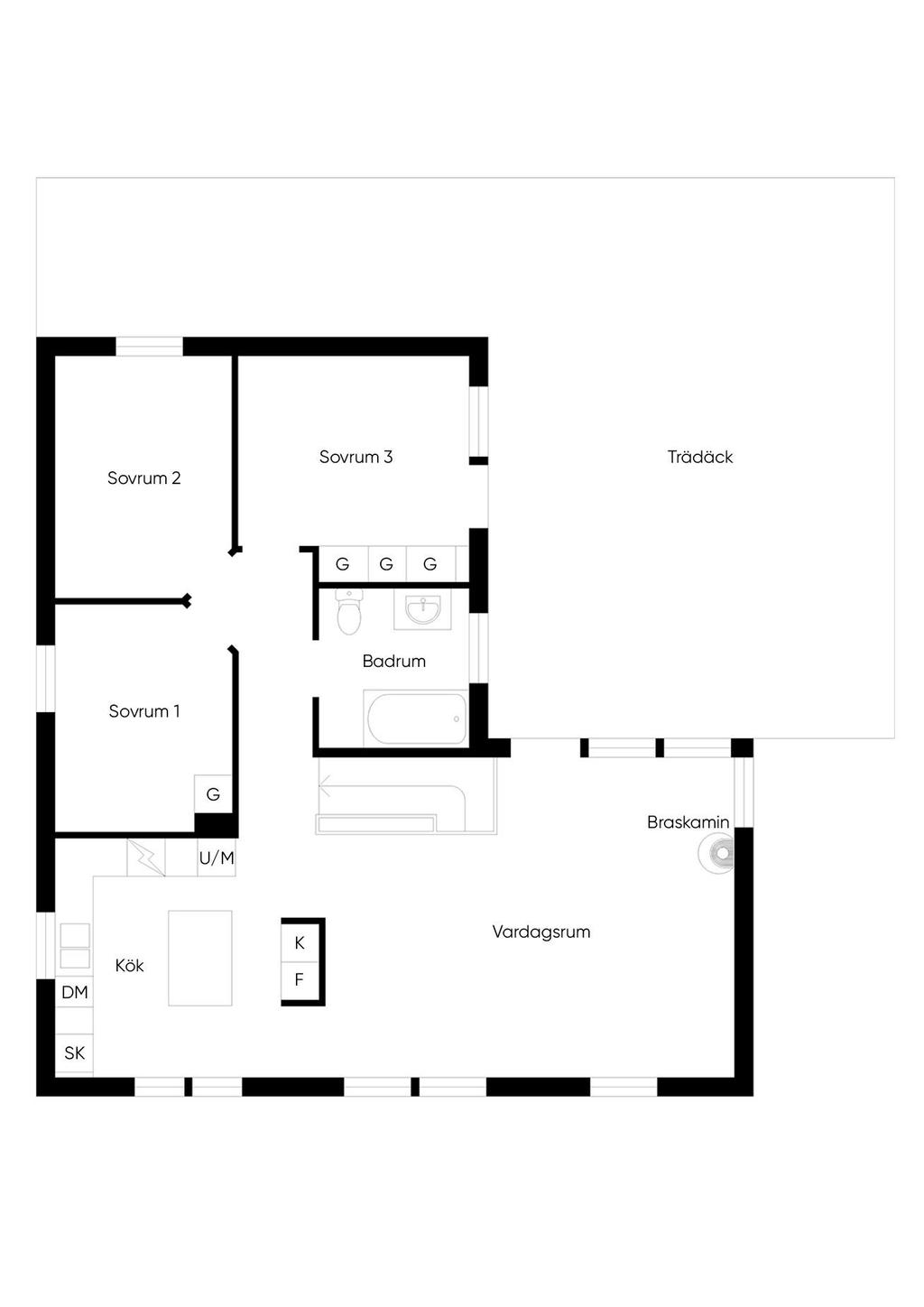 Planlösning övre plan
