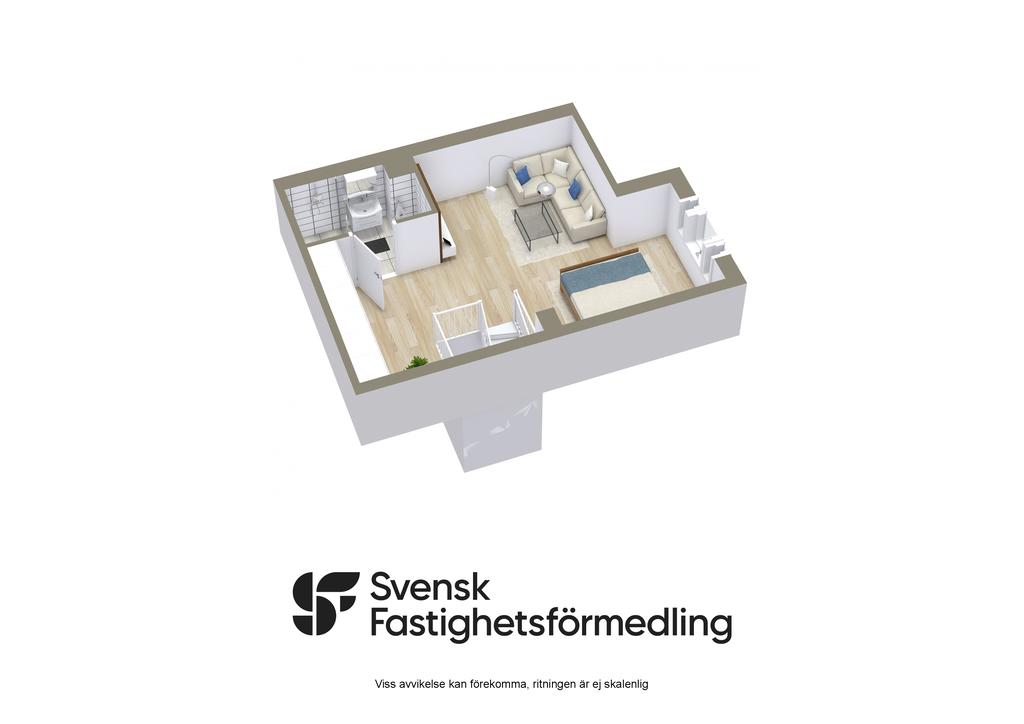 Planritning våning 2, 3D