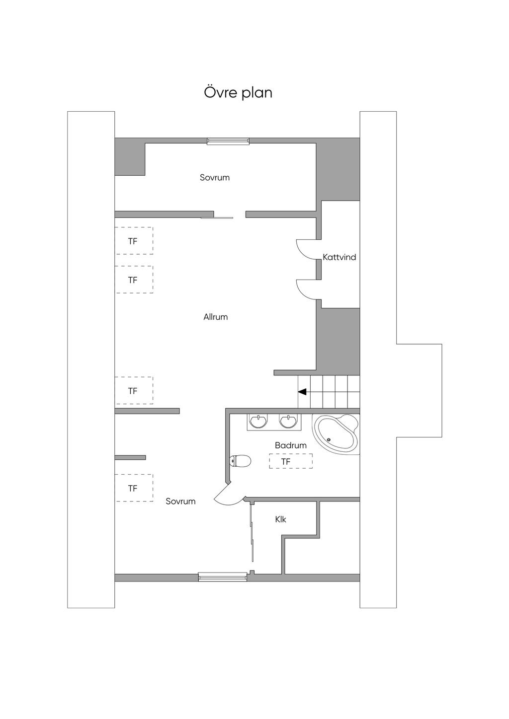Planritning - Övre plan