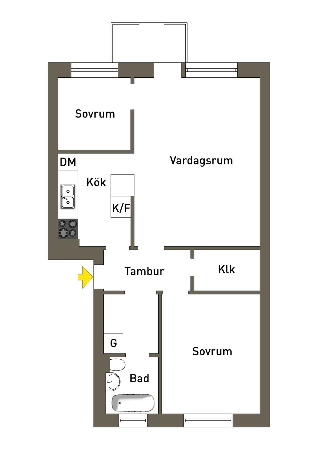 Alternativ planlösning - Minitrea