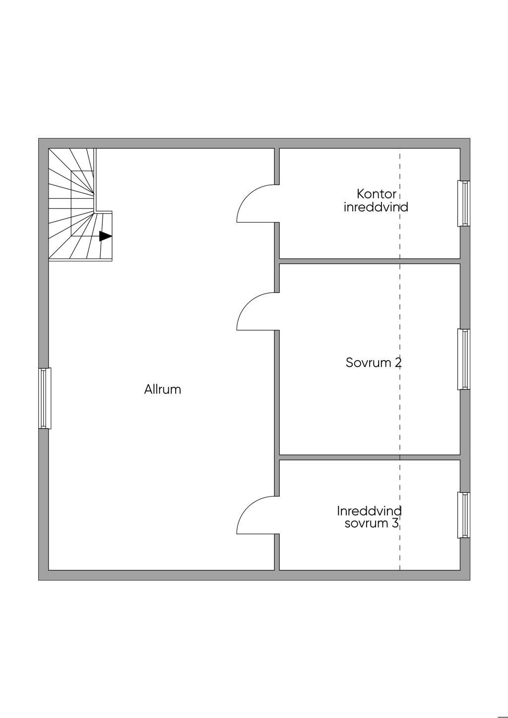Planlösning, övre plan