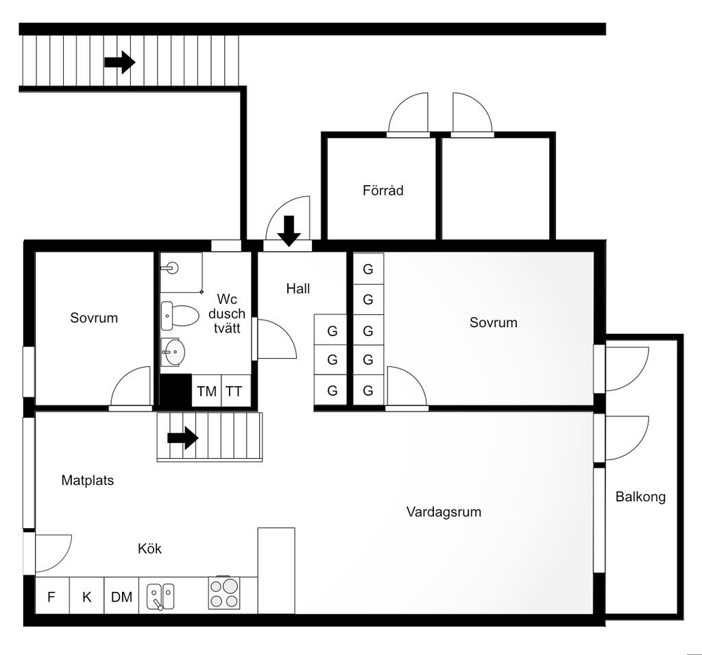 Planlösning entréplan 