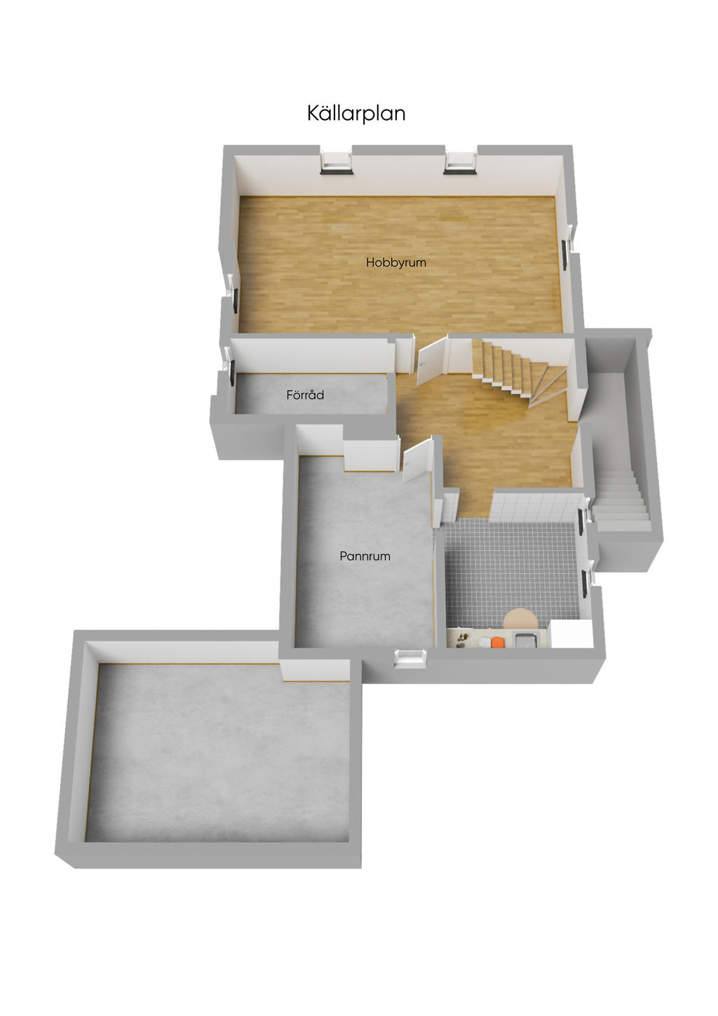 Källarplan 3D