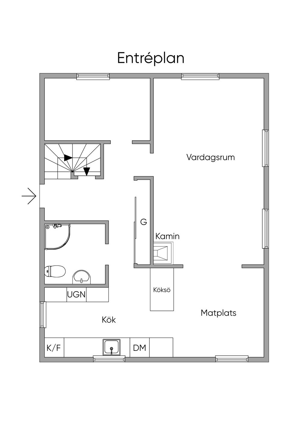 Planlösning entréplan