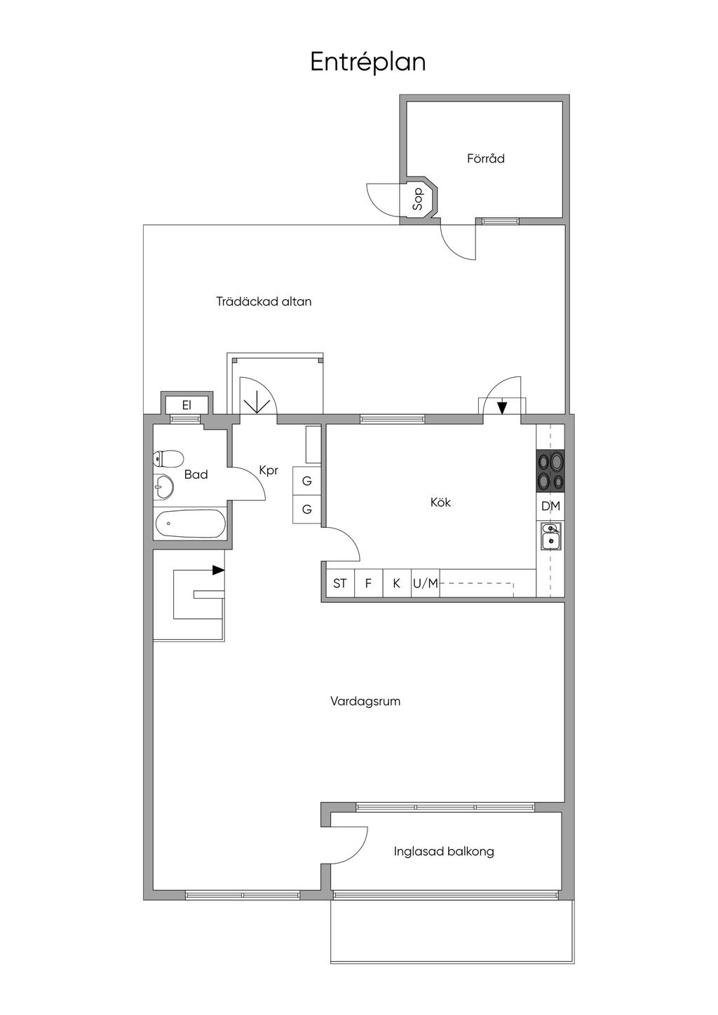 Planskiss 2D, Entréplan