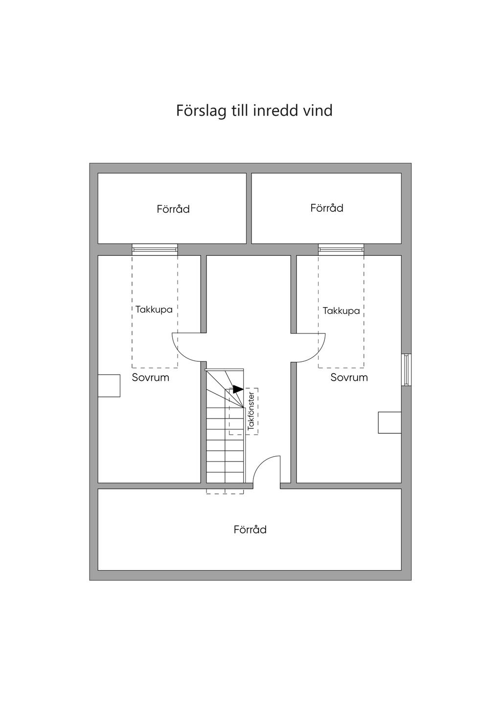 Förslag till inredd vind