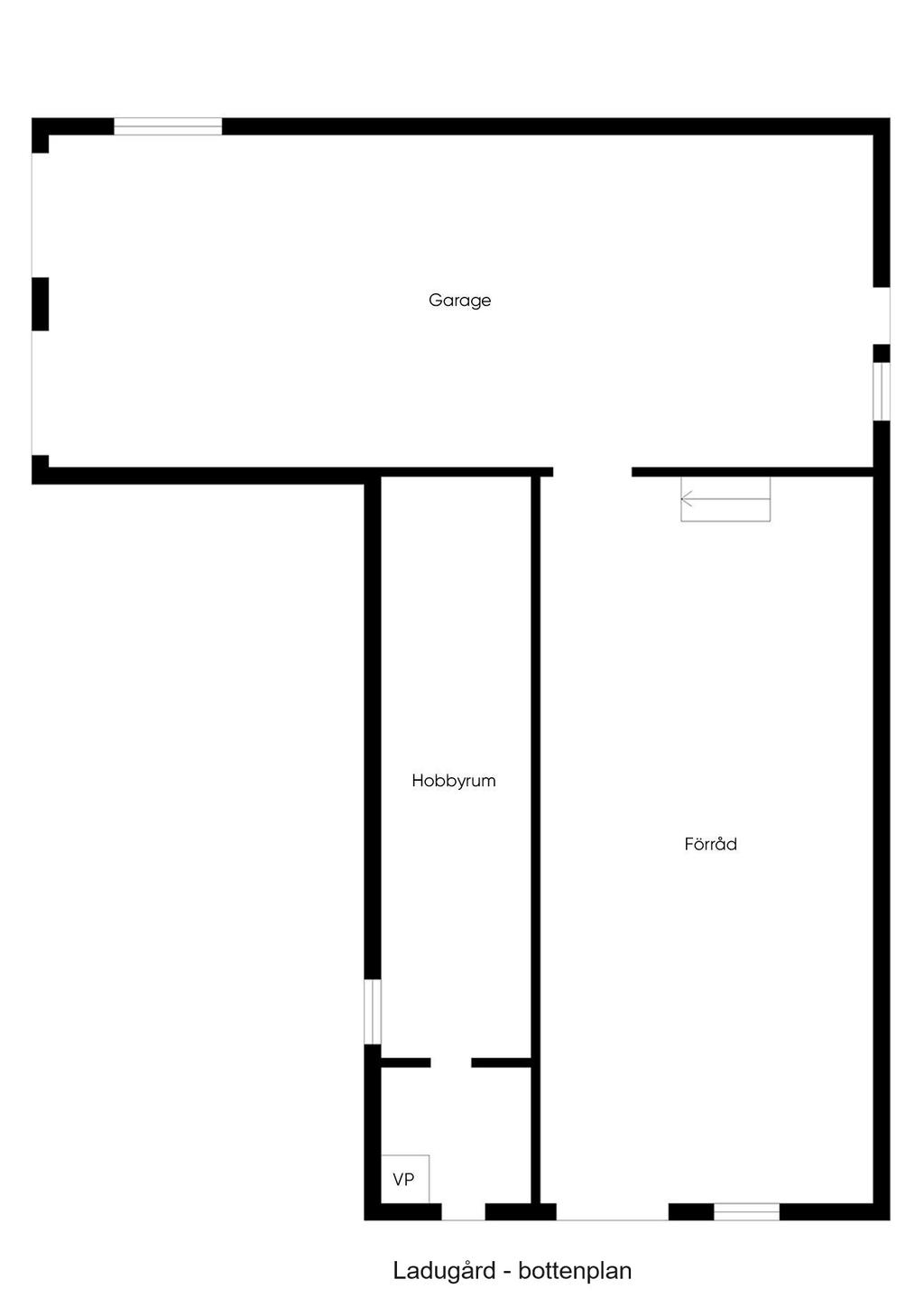 Ladugård - bottenplan
