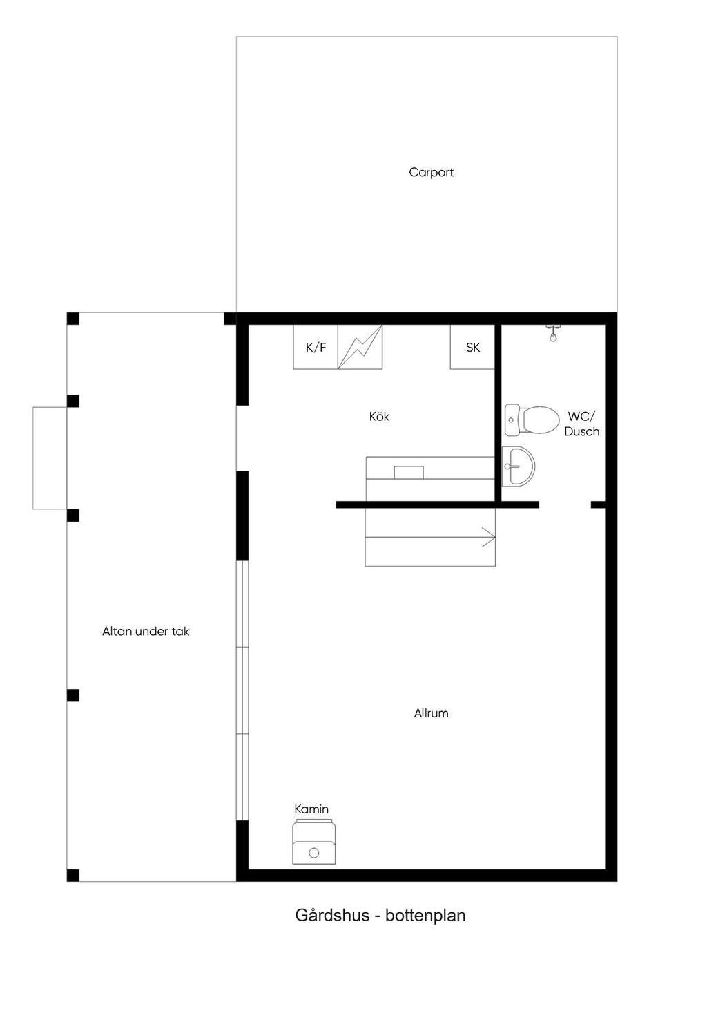 Gårdshus - bottenplan