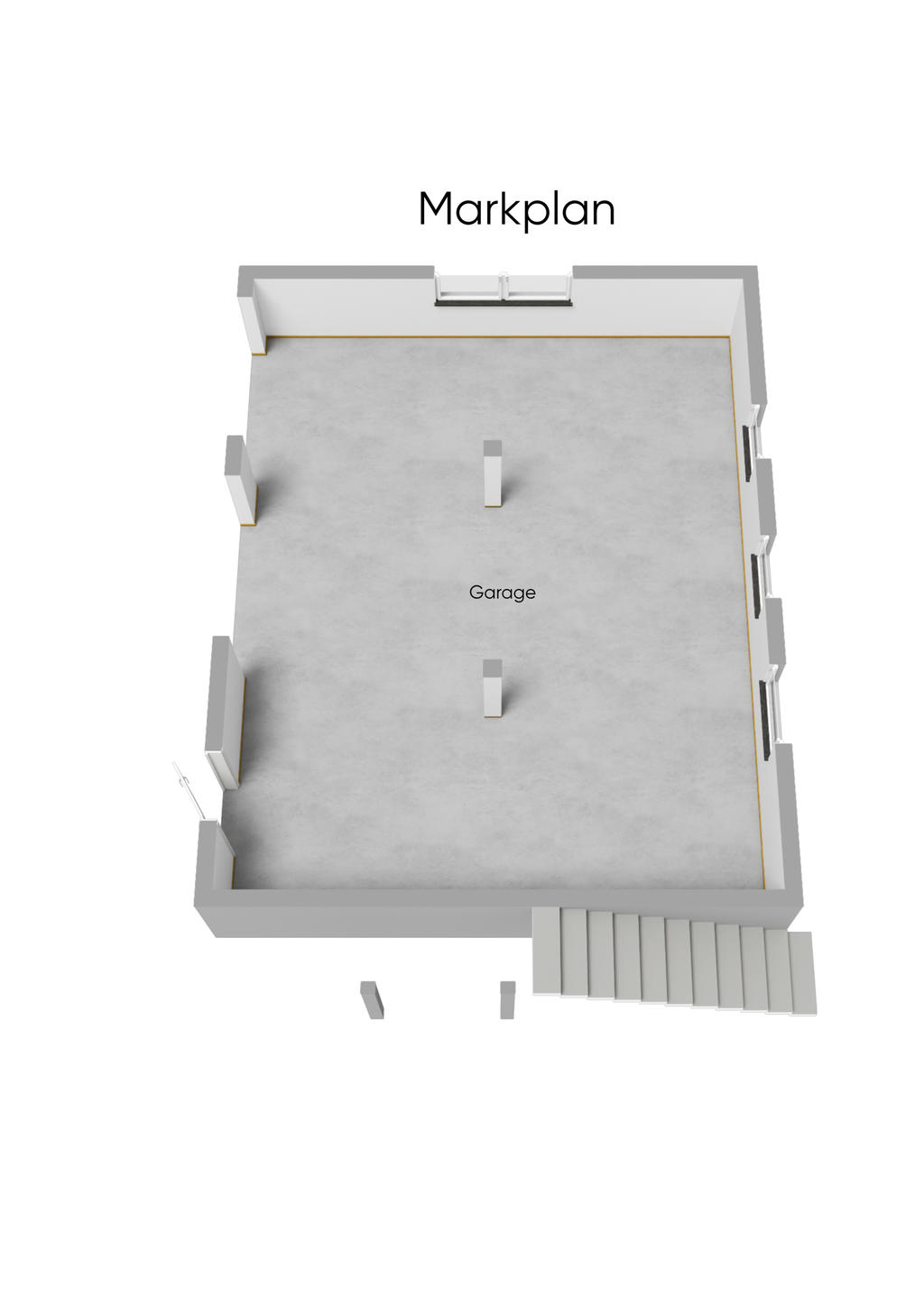 Planlösning garage 3D