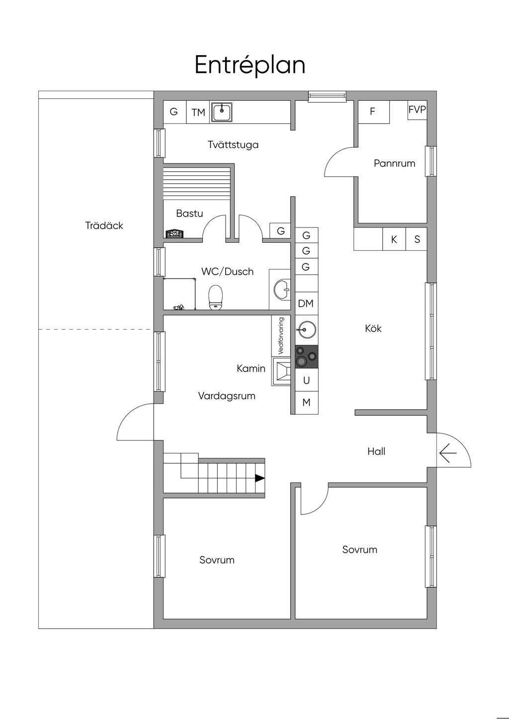 Planlösning bostadshus